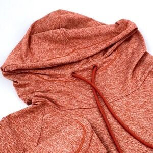 Athleta Womens XS Orange Heathered Hoodie Long Sleeve Casual Athletic Oversized